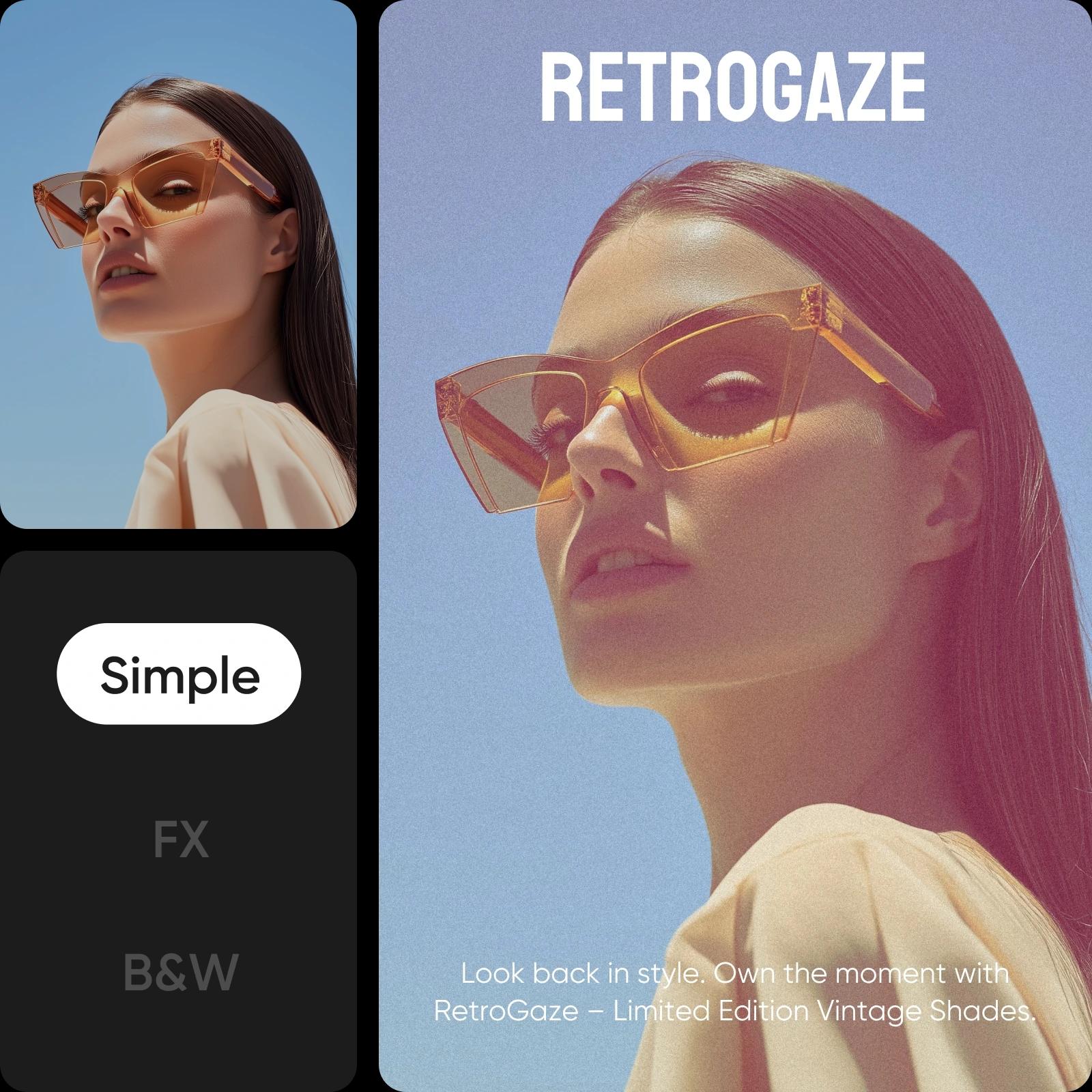 apply vintage filter and make effects adjustments