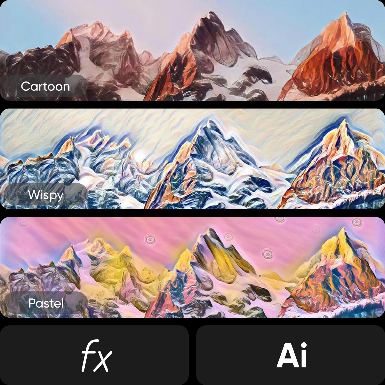 AI powered photo effects and filters
