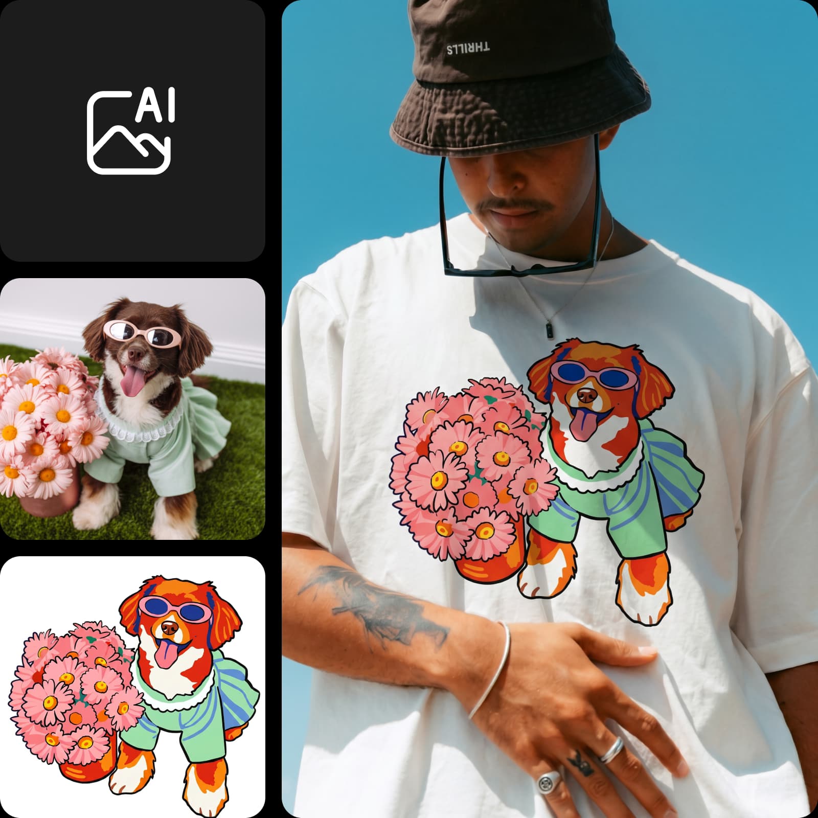 Ejemplo de arte con IA para diseños de productos