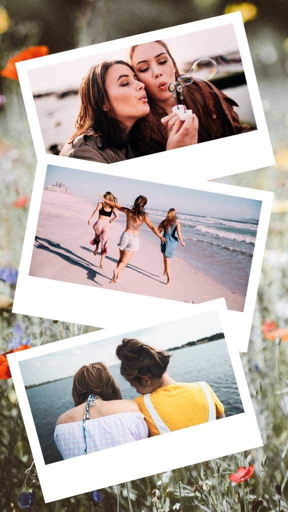 Cheerful Memories Photo Collage Poster Design