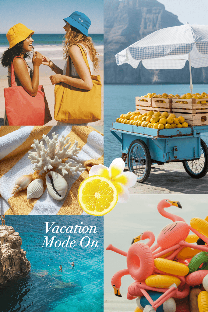 Bright Summer Adventures Pinterest-Pin in Blue and Yellow