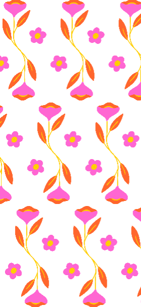 Vibrant Pink Floral Wallpaper Design Ad