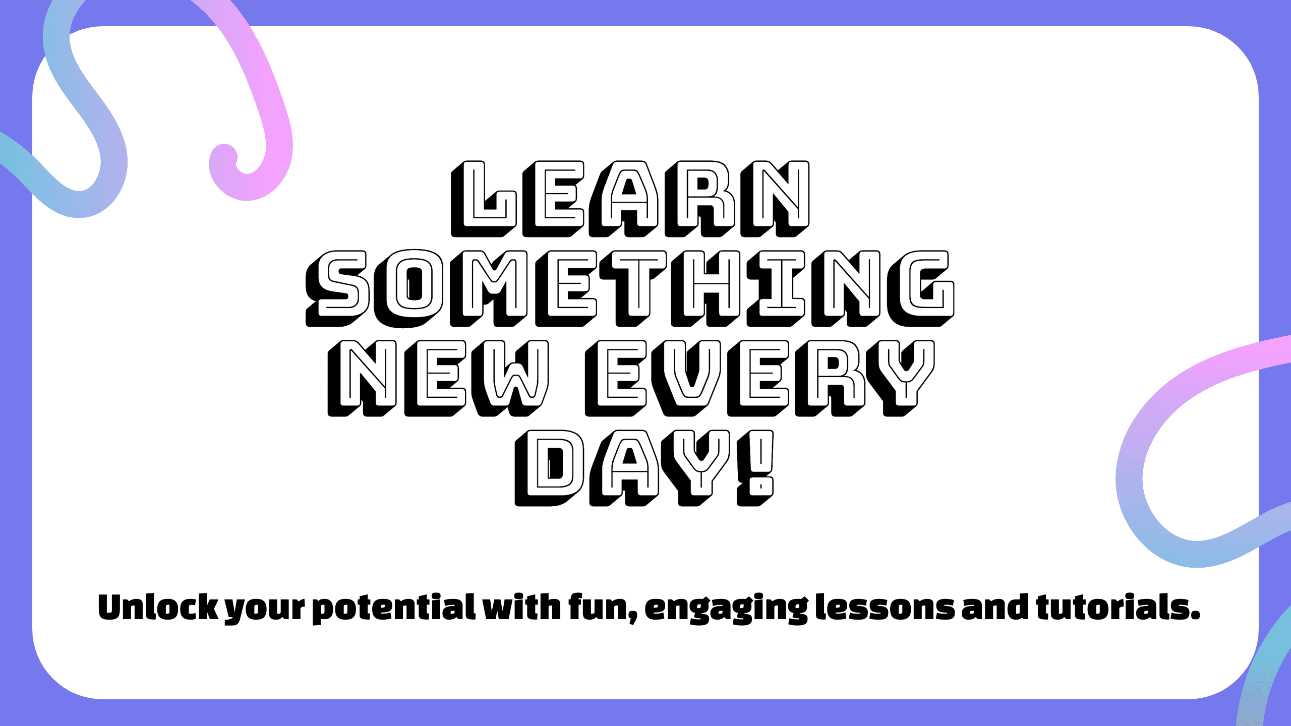 Learn New Things Daily with Purple YouTube-Cover