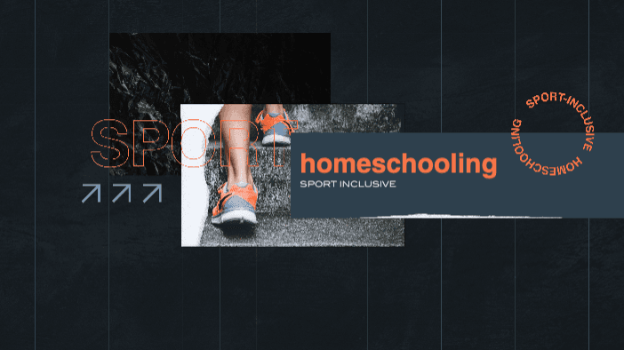 Energetic Sports Ad Design with Orange Highlights
