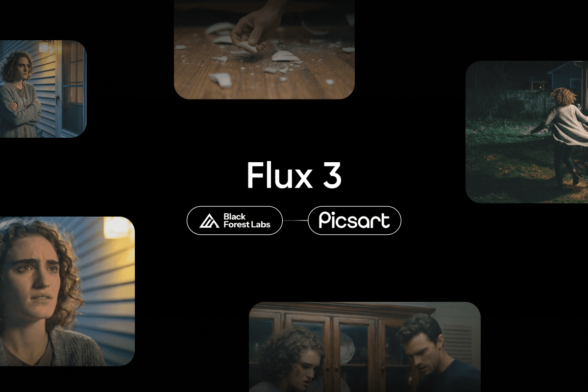 Flux 3 génération vidéo et audio dans Picsart