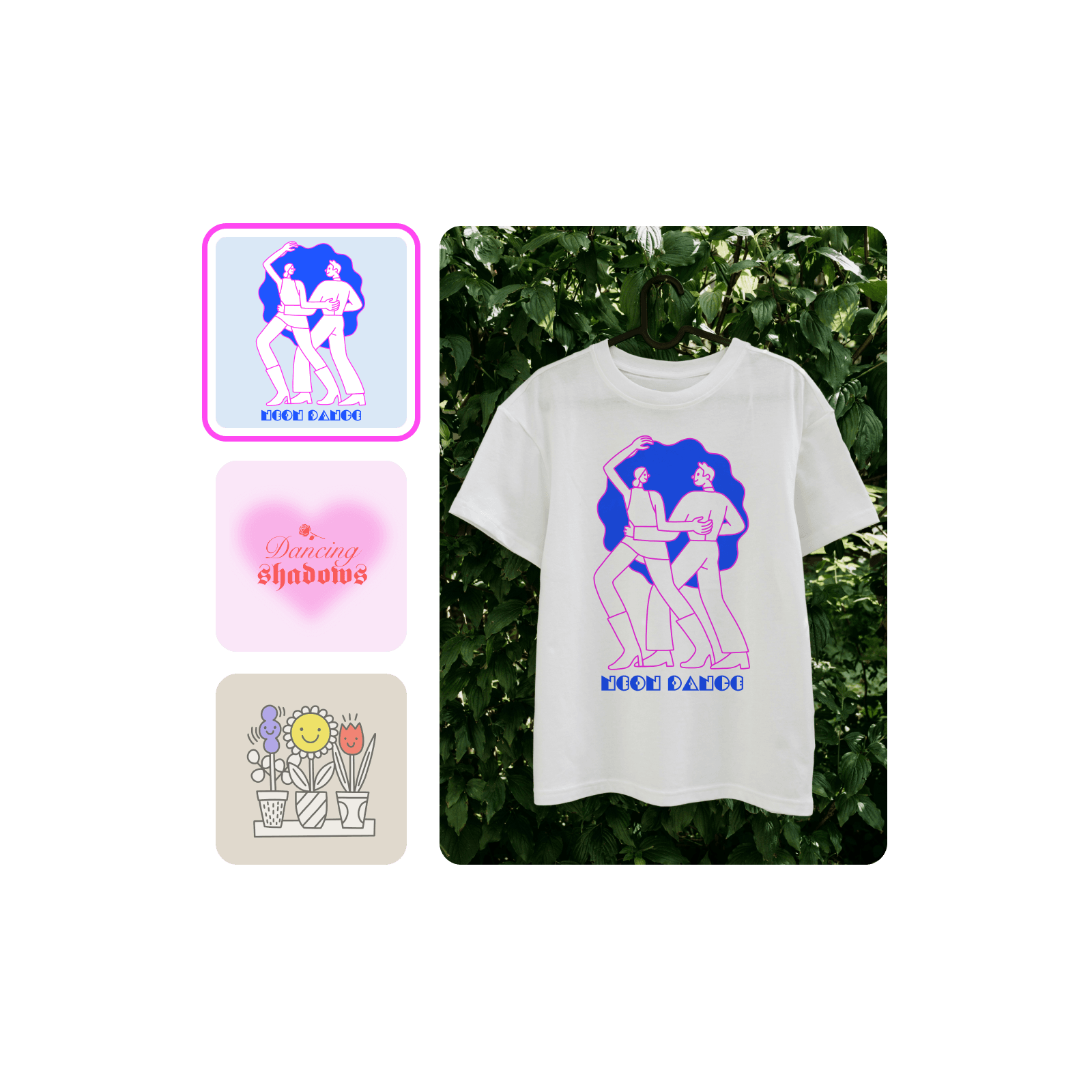 Professional T-shirt templates for quick customization.