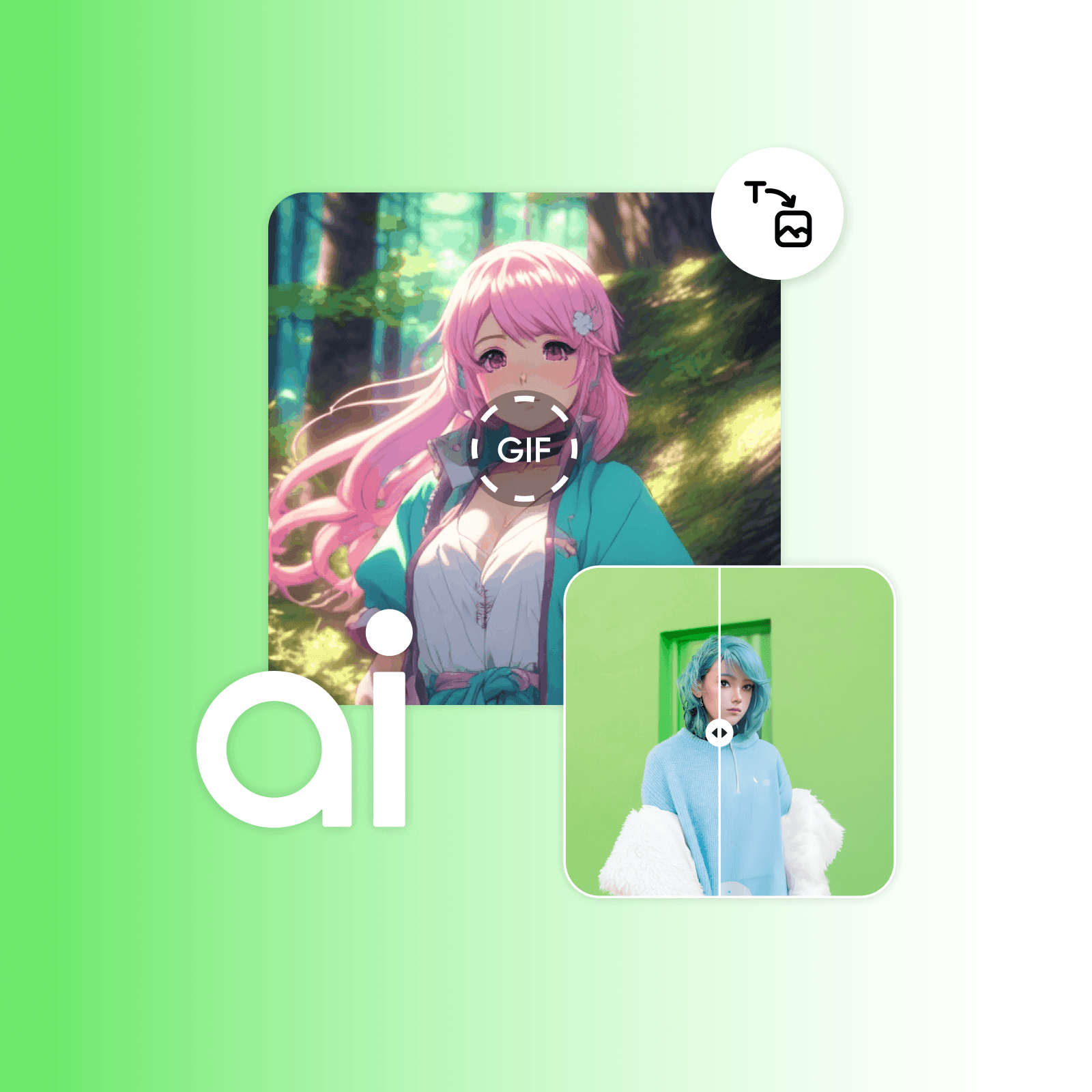 generate ai portraits, animes and gifs