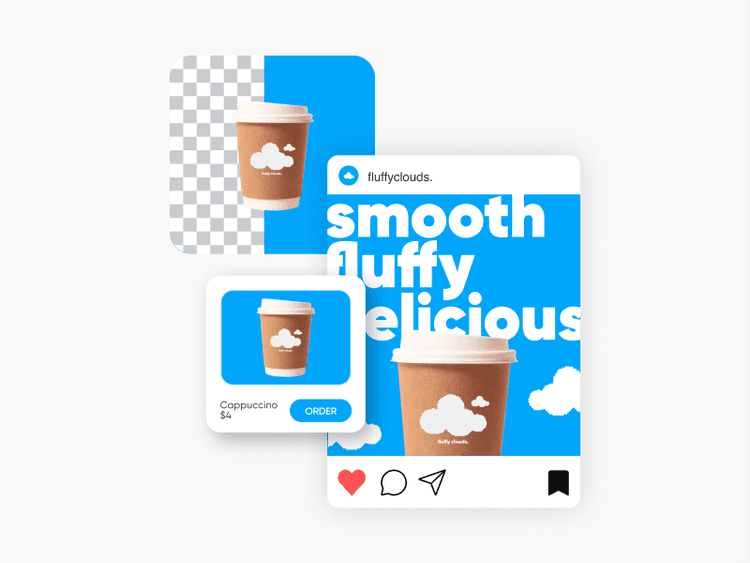 add blue background to photos