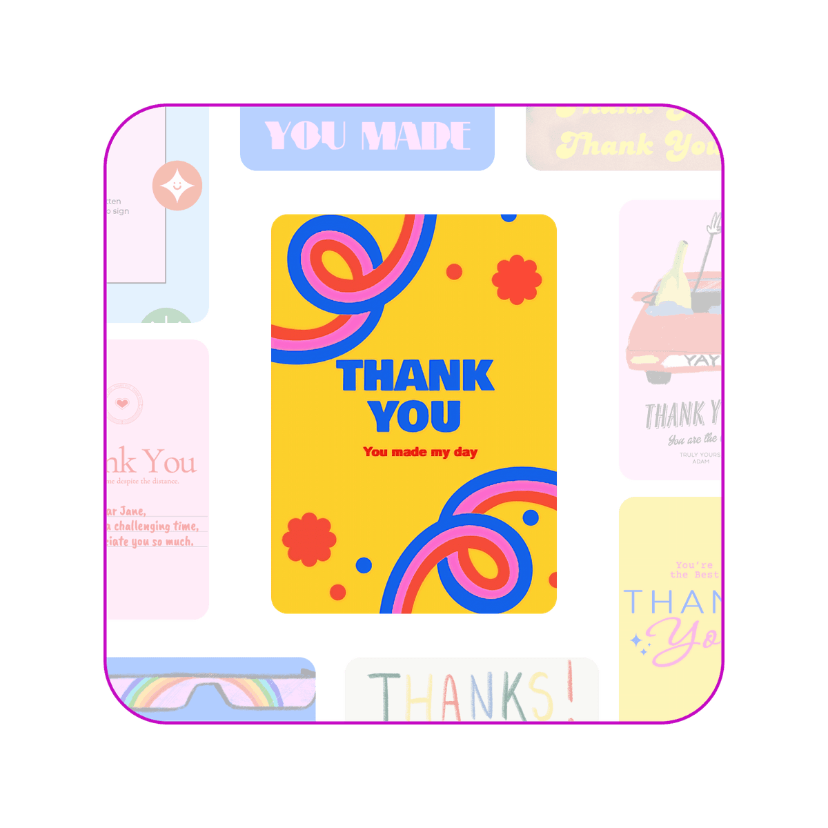 How to create a thank you card  with Picsart