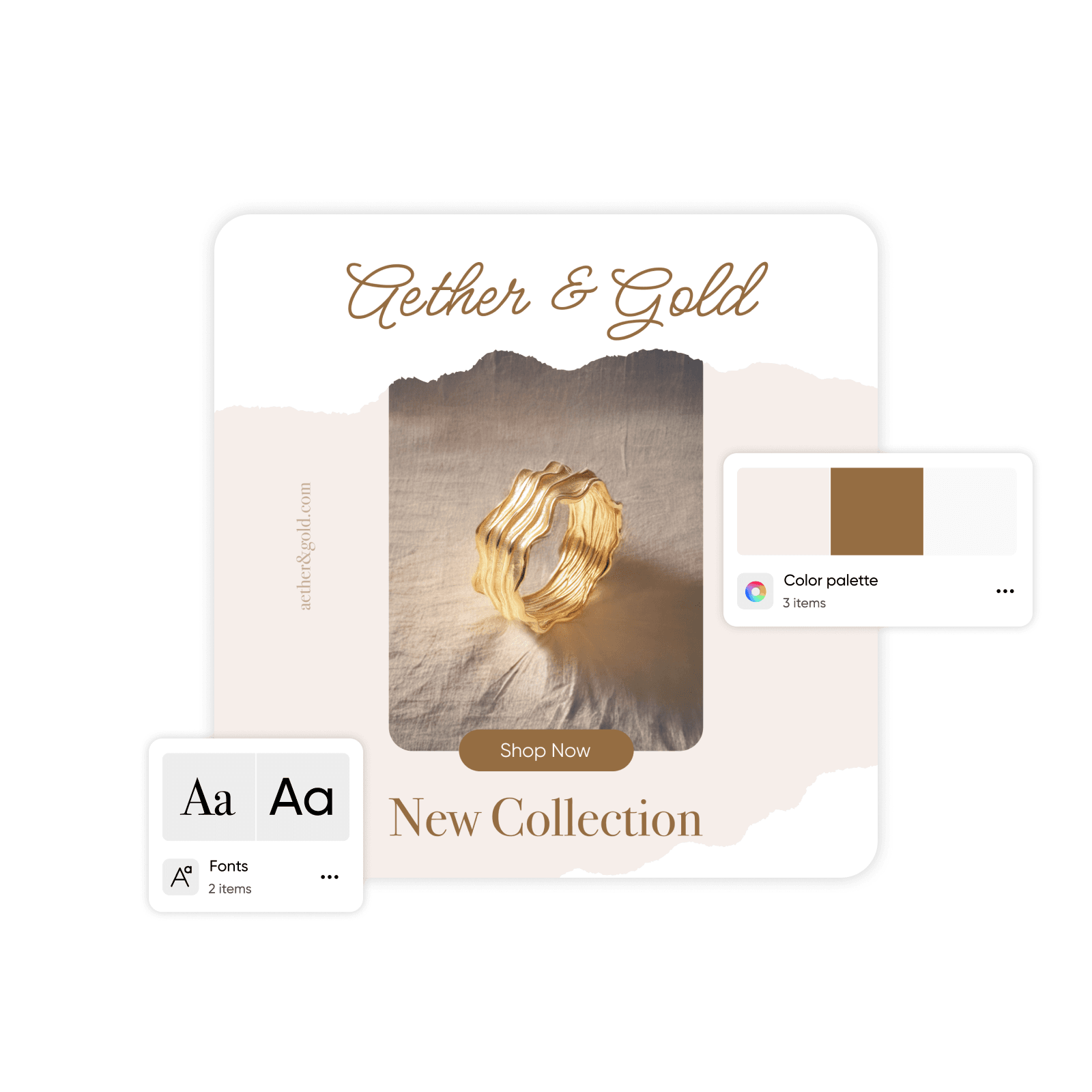 design jewelry ad for social media in an instant