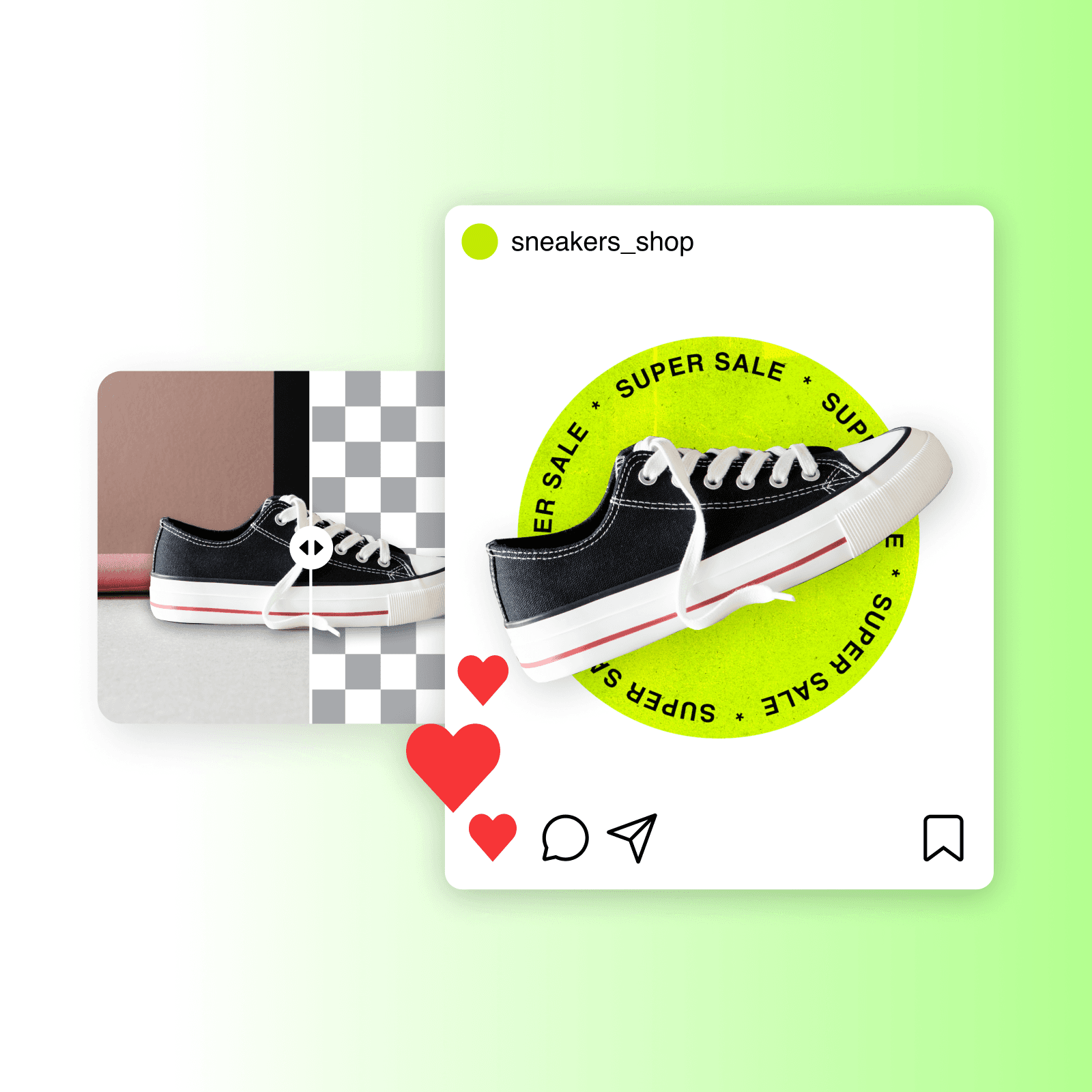 white background editor