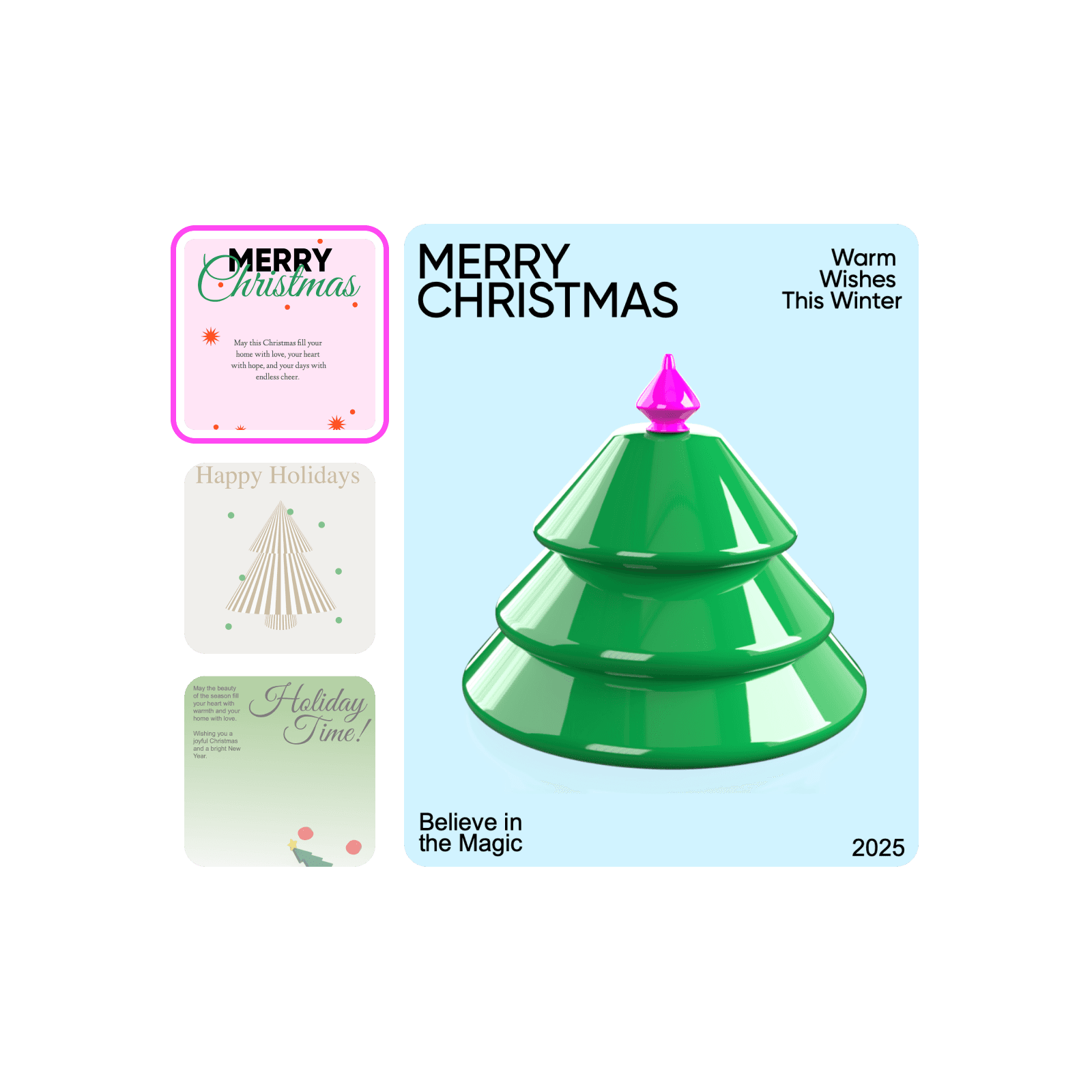 Create stunning Christmas cards effortlessly with templates