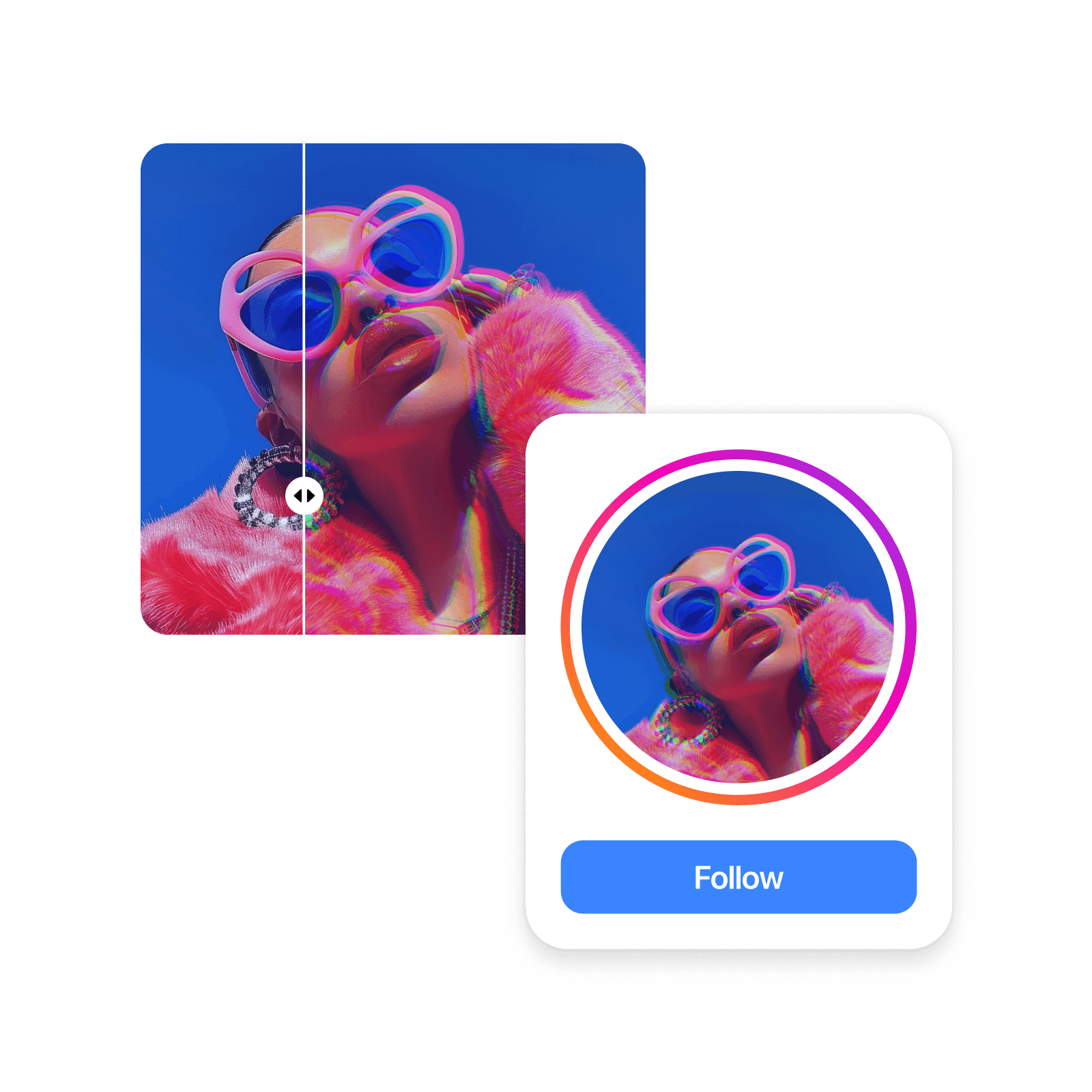 create glitch profile pictures in seconds