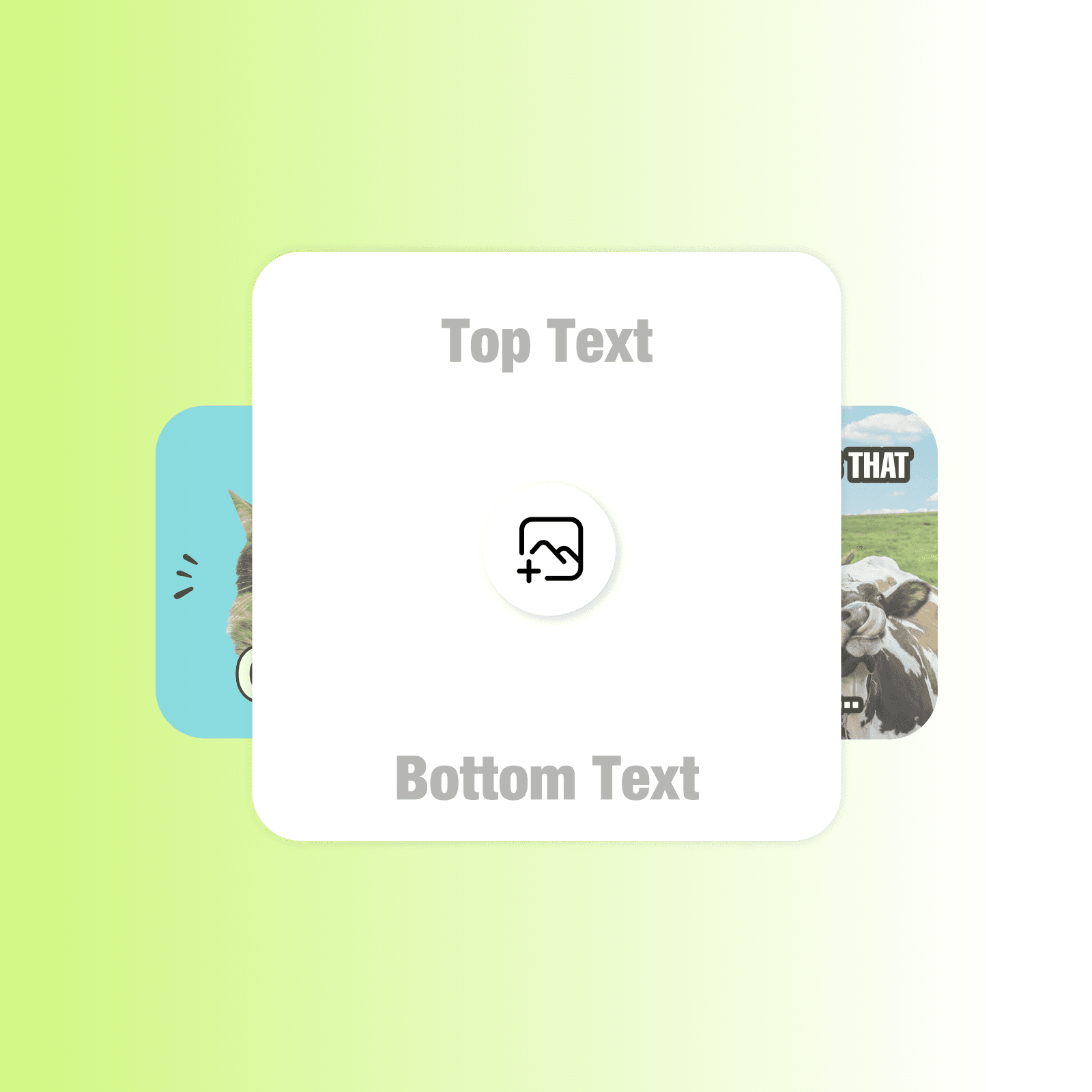visual showcasing the ability to use meme templates