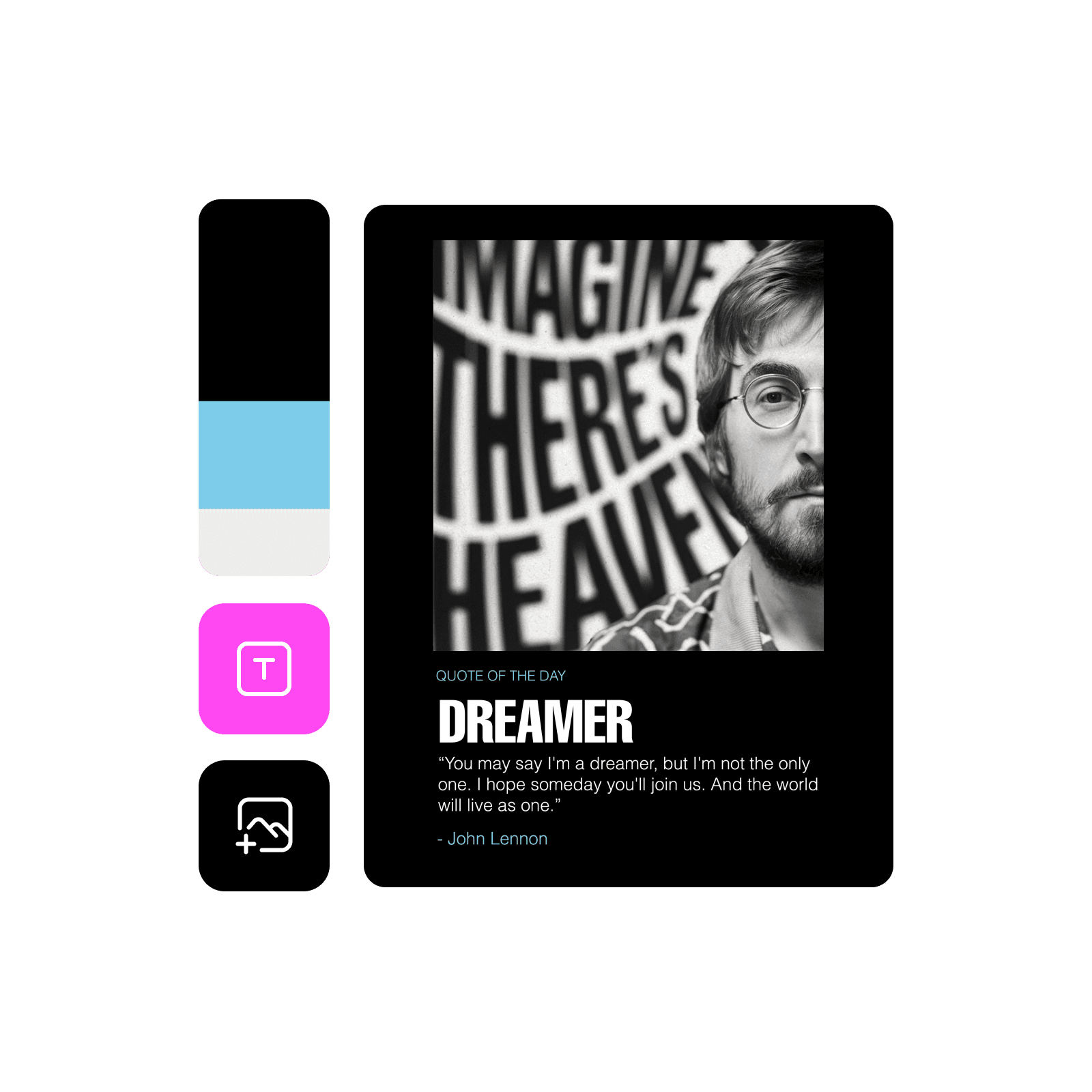 Create unique quote posters with intuitive tools