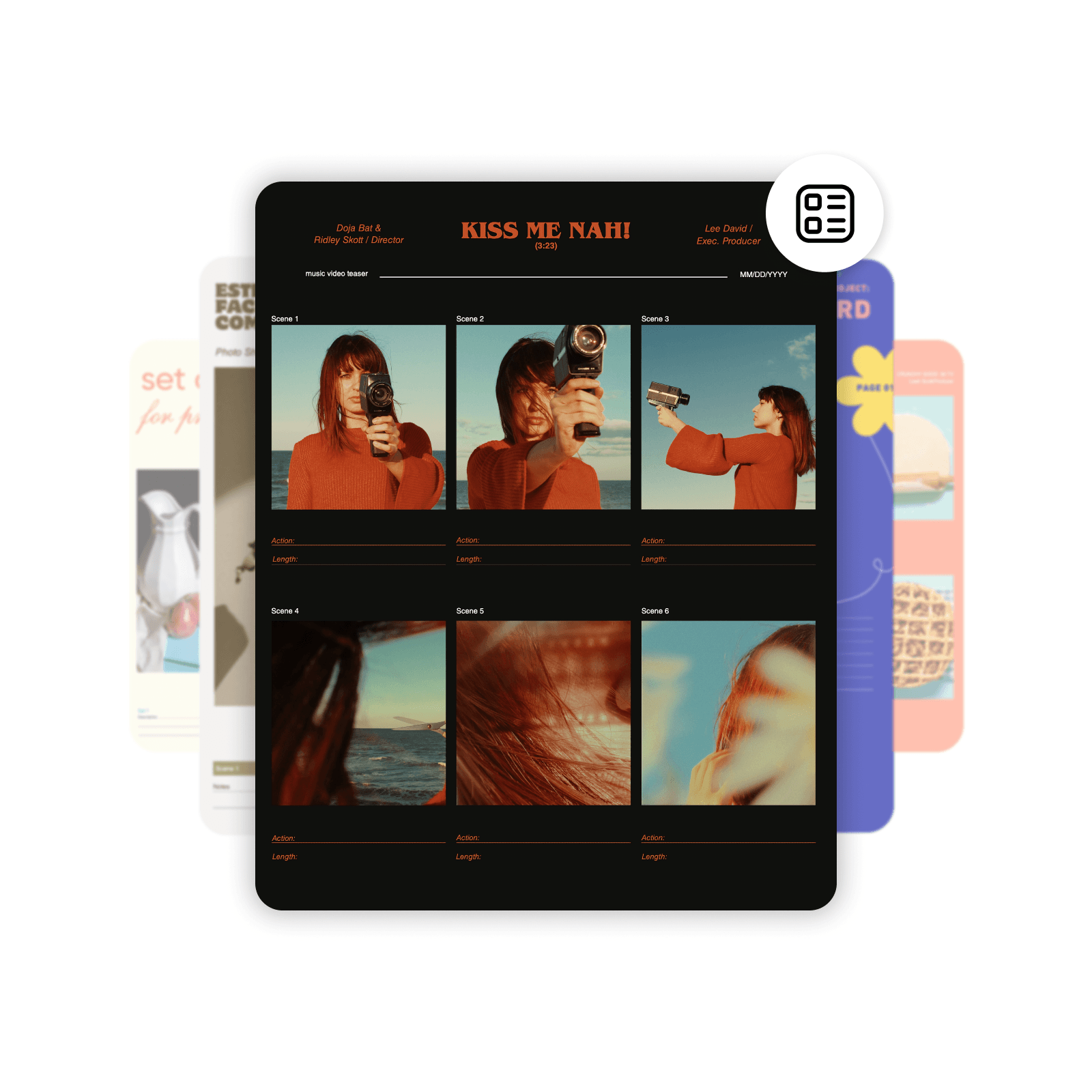 create storyboards from pre-designed templates