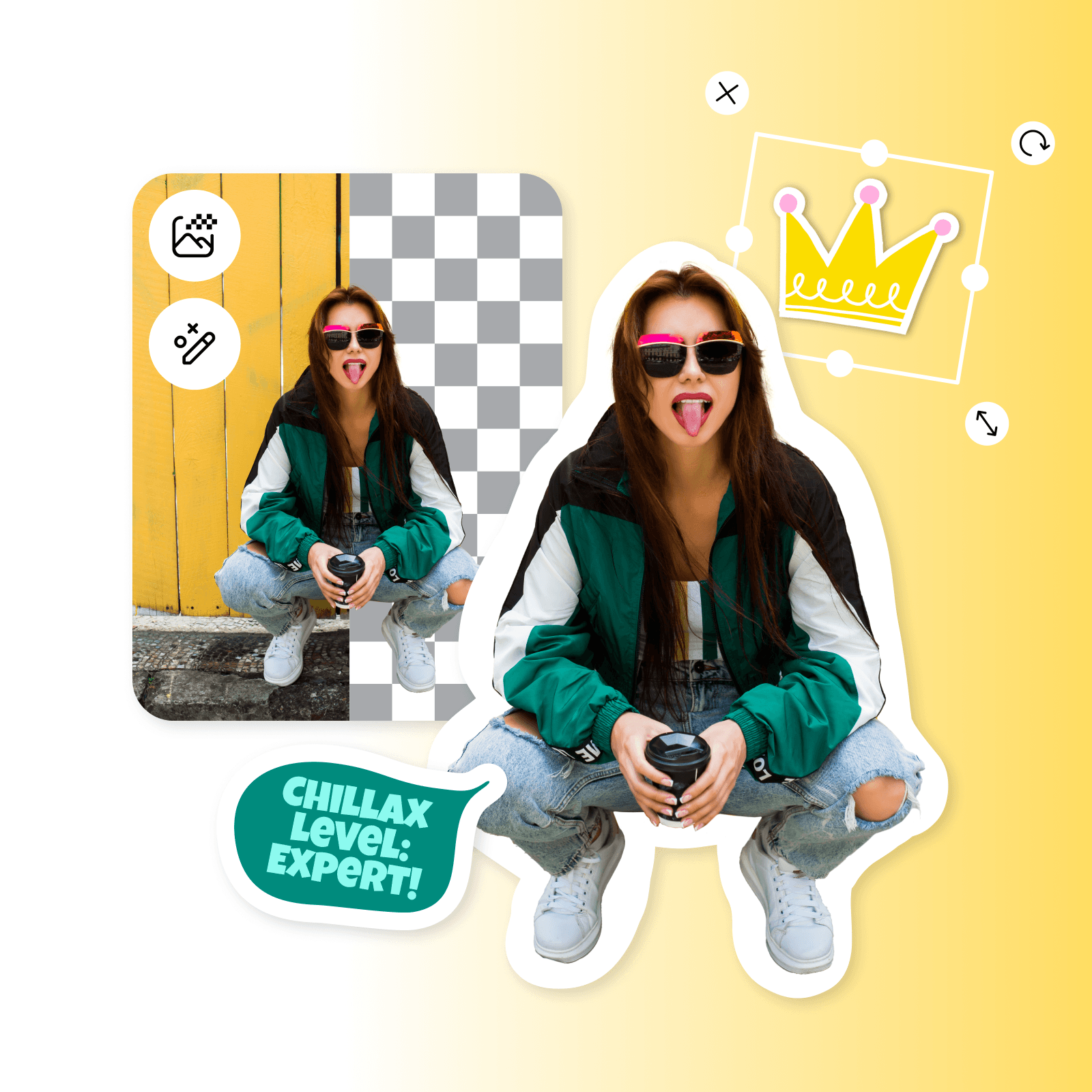 transform photos to WhatsApp stickers online