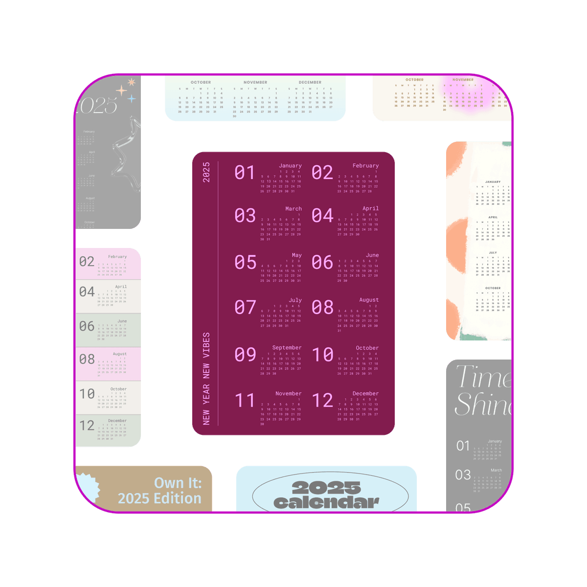 How to create custom calendars