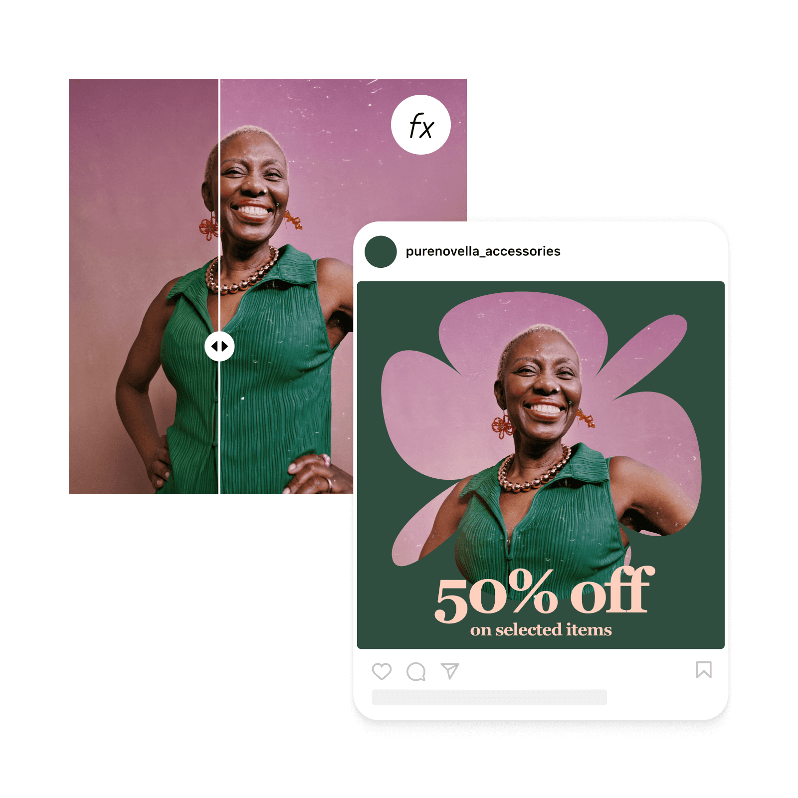 Picsart புகைப்படத் திருத்தியிலுள்ள உற்பத்தி உள்ளடக்கம்