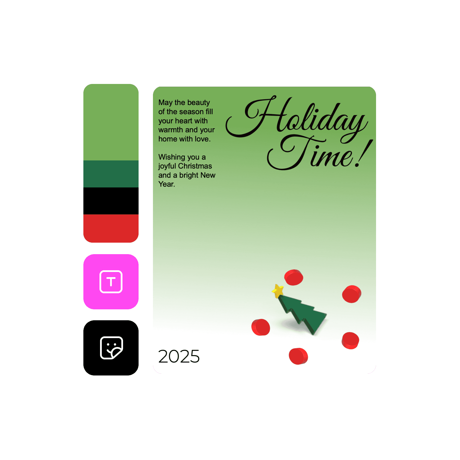 Fully customizable Christmas card maker
