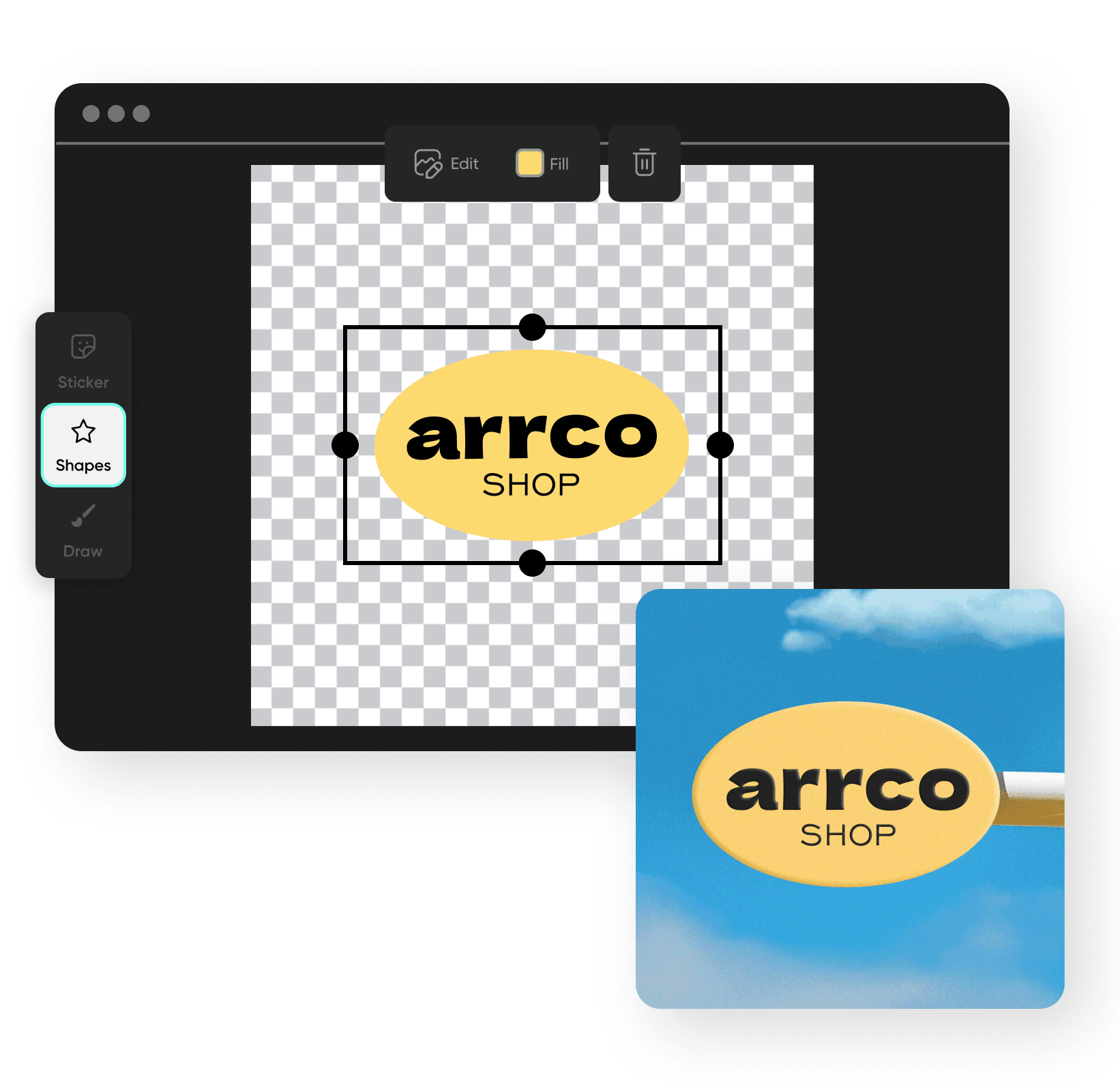 create a logo with picsart