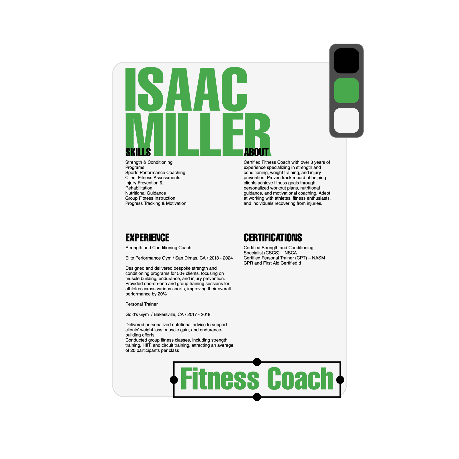 build a cv for any job industry