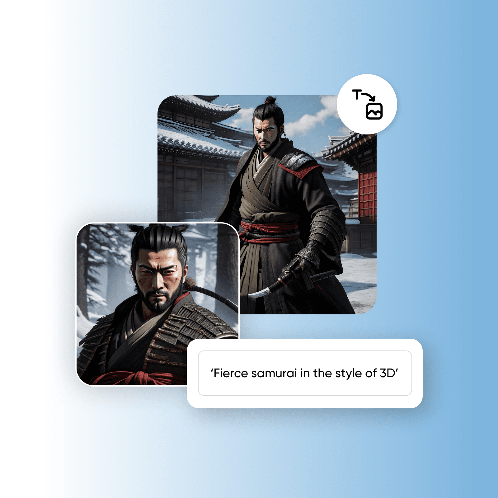 3d samurai character