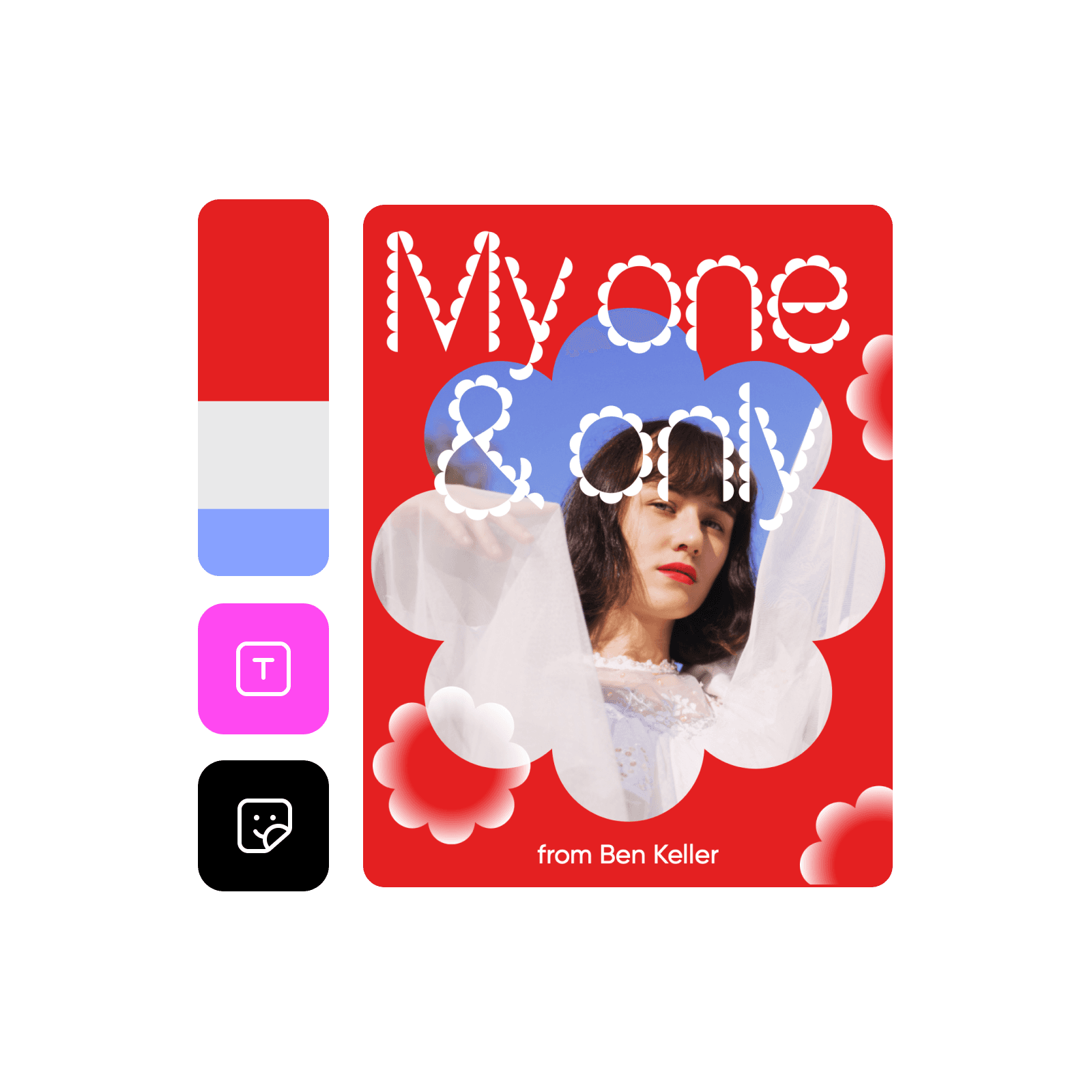 Customize valentine cards with Picsart’s tools