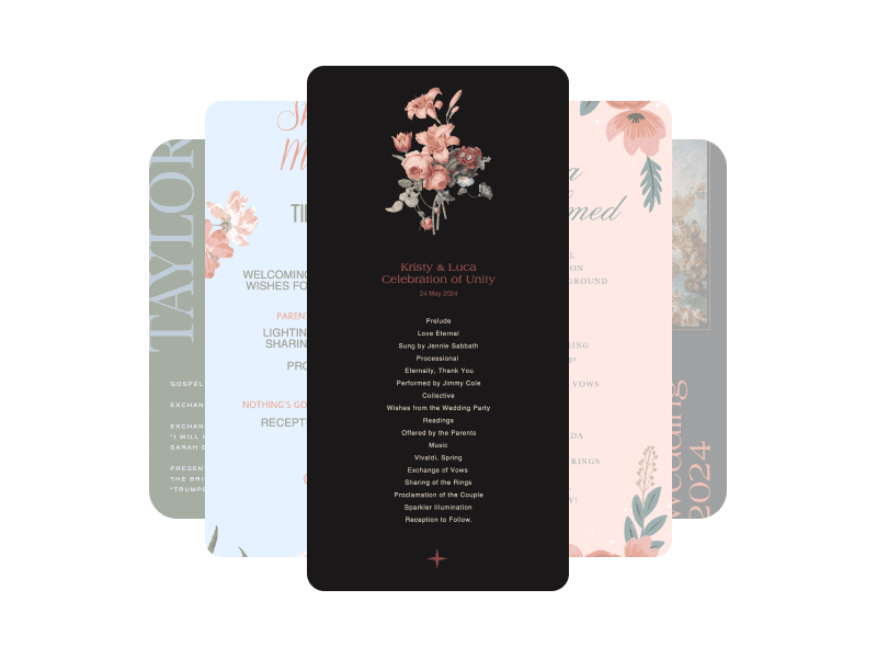 Wedding program maker