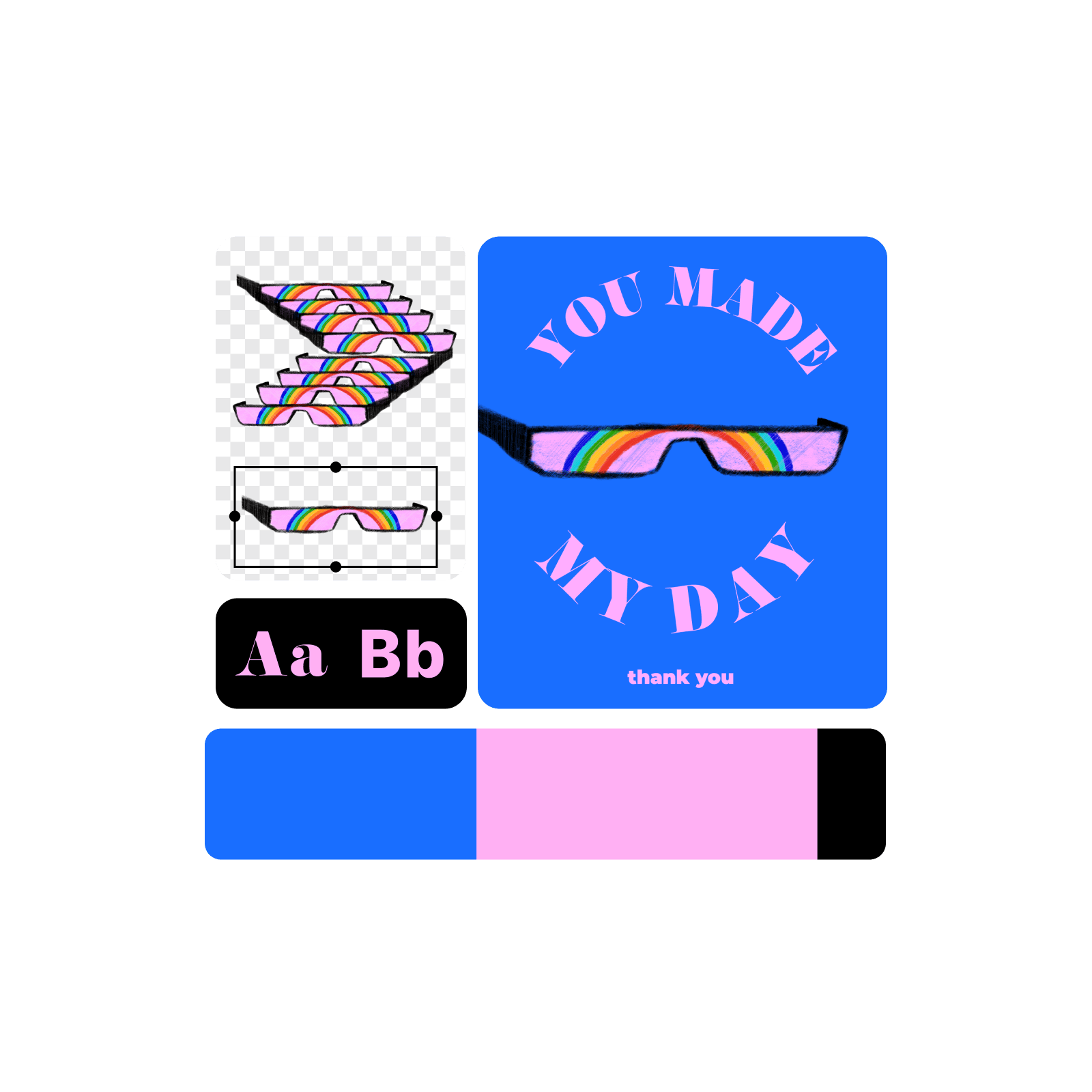 Create beautiful thank you cards quickly and easily.
