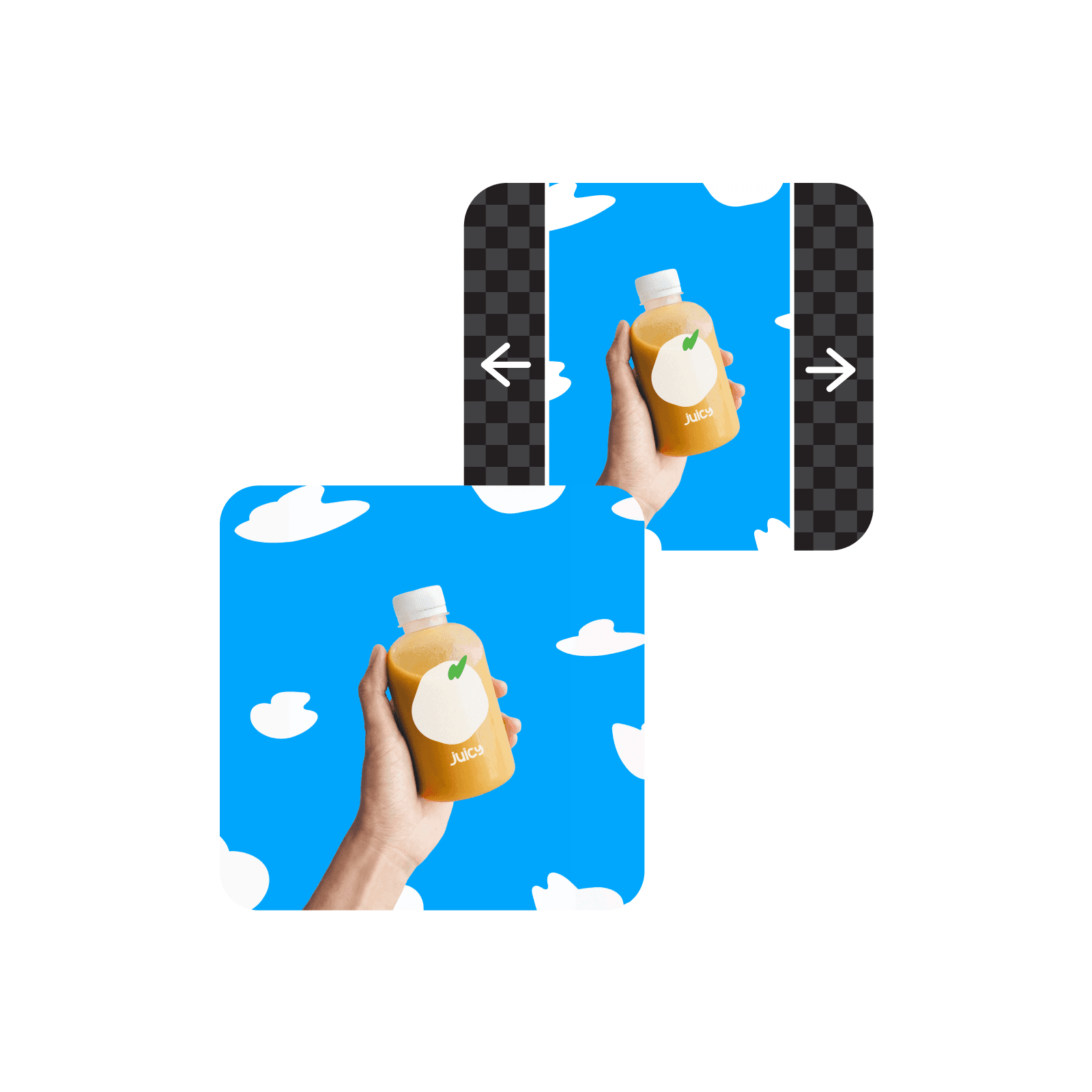 use photo editing tools after adding blue background to photo