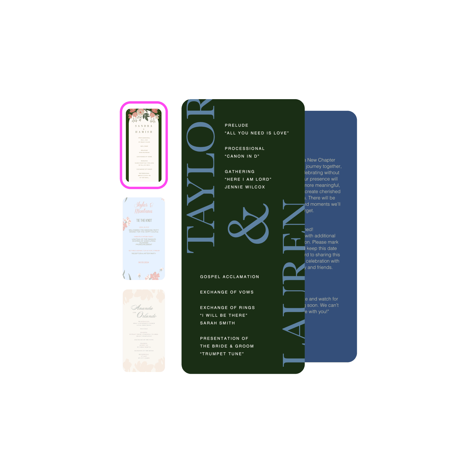wedding program templates