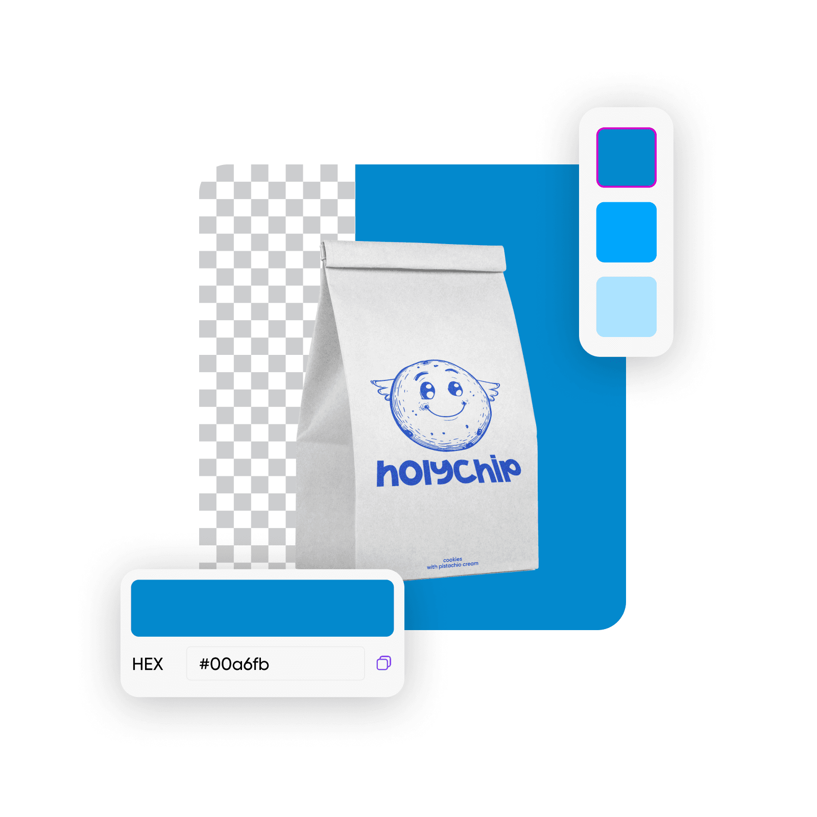 add blue color background to photo