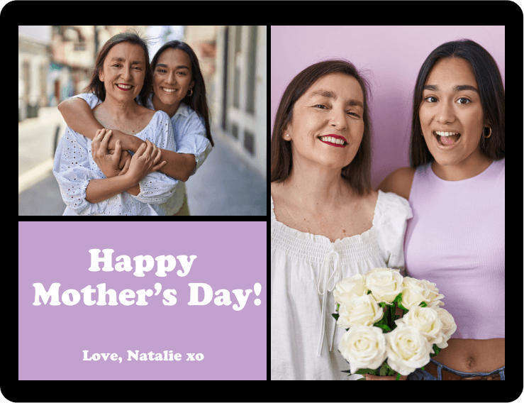 తల్లి మరియు కూతురు చిత్రం కోలేజ్