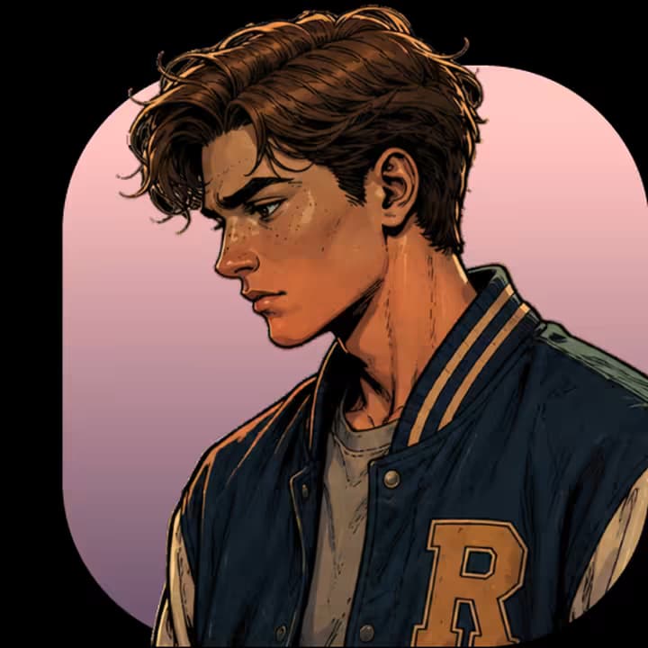 Animated Teen Drama comic panel in Ligne Claire style, made with Picsart Comic Me
