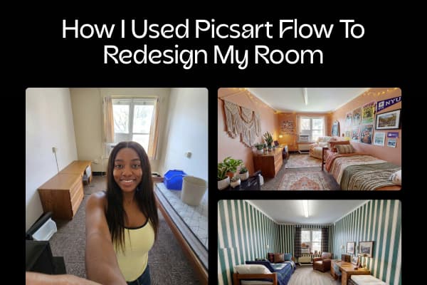 Decorating a room with AI in Picsart Flow