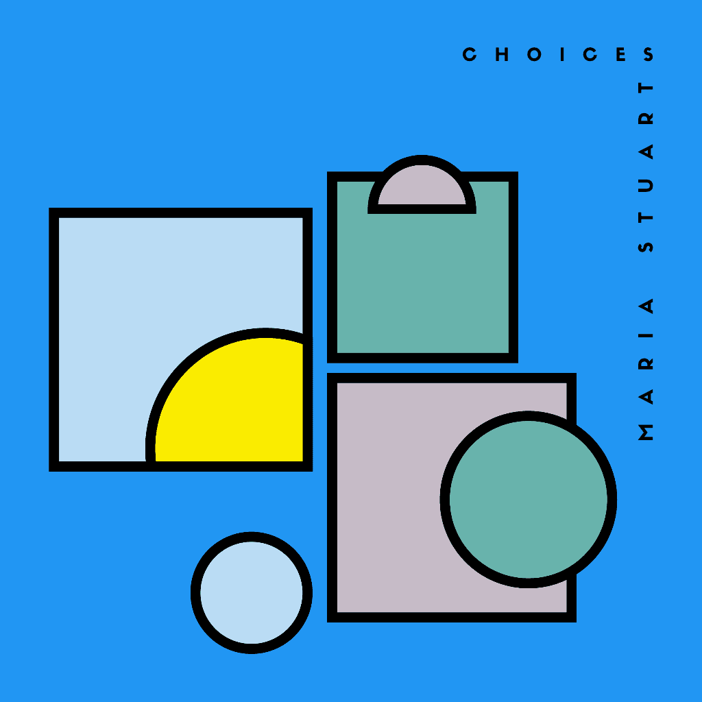 Blue and Yellow Modern Art Poster Design