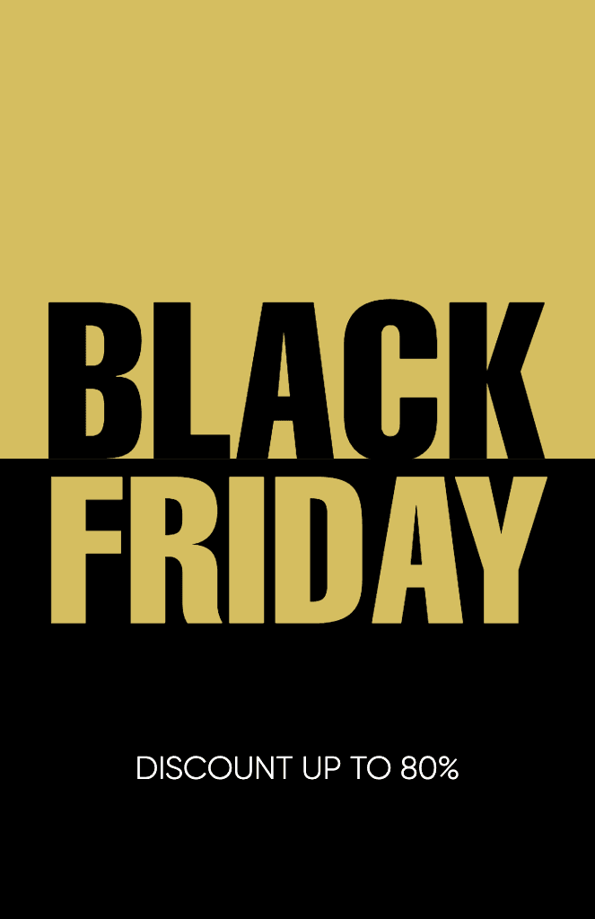 Bold Black and Gold Friday Flyer