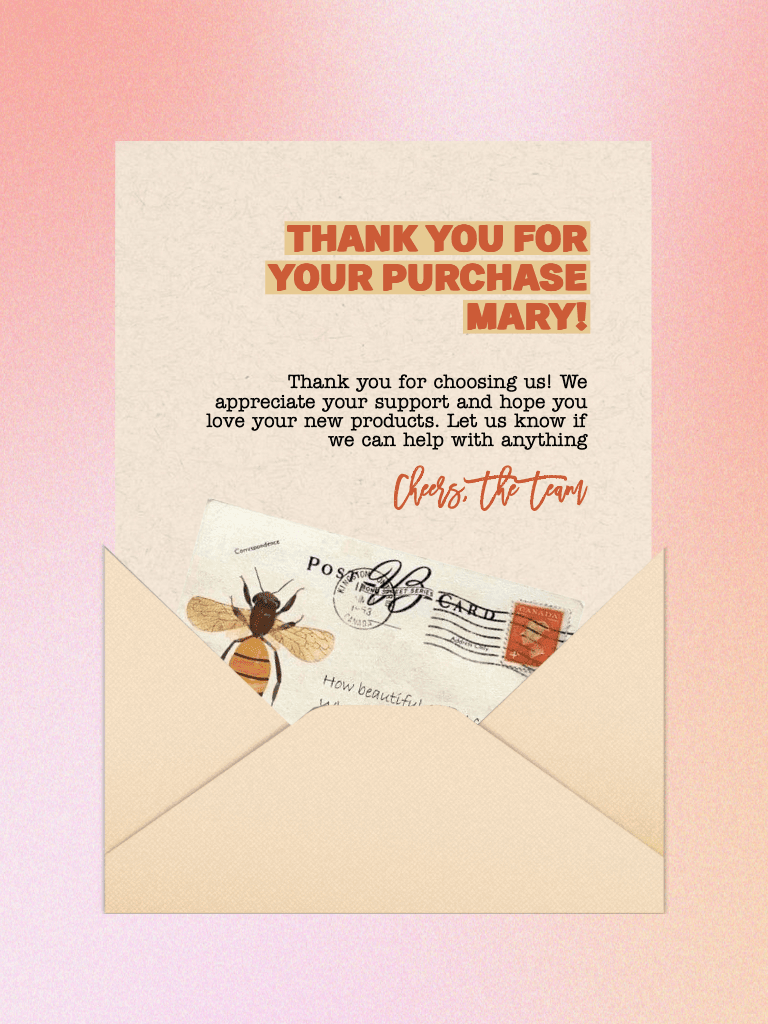 Warm Beige Thank You Email-Newsletter Design