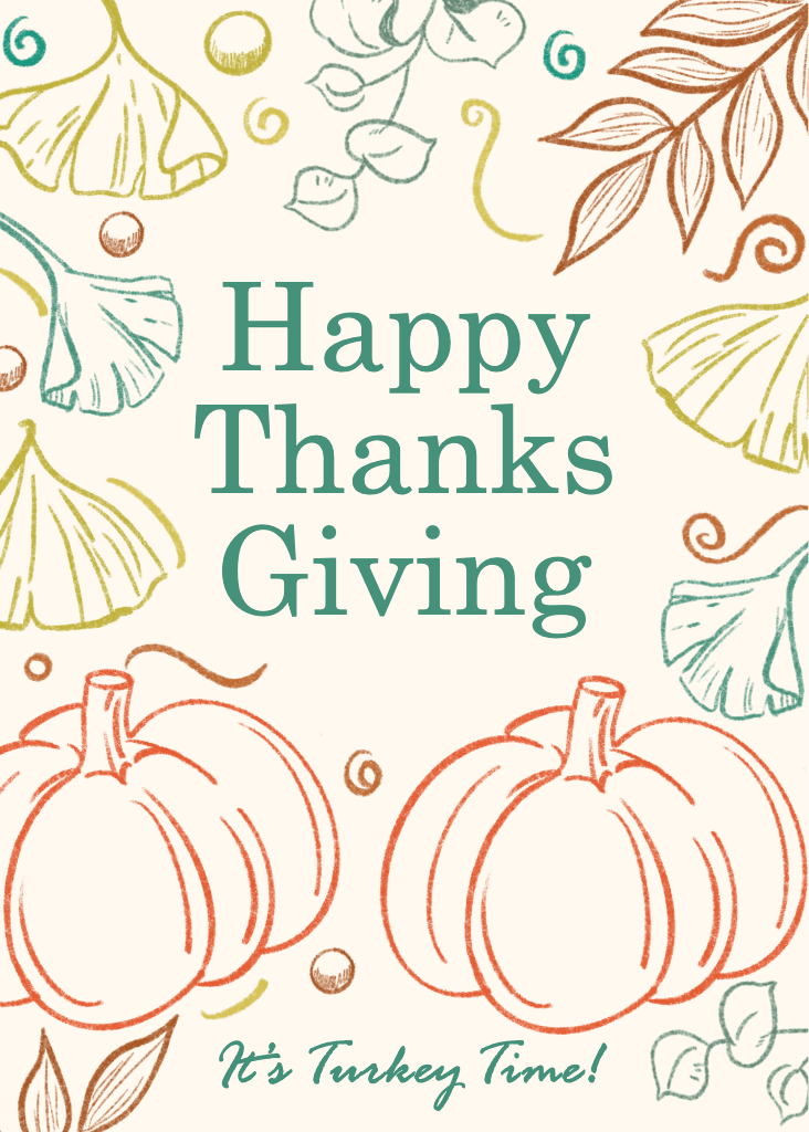Autumnal Thanksgiving Greetings Poster Design