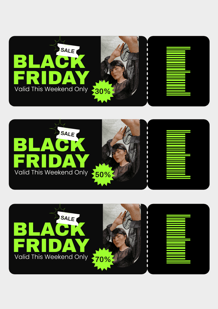 Dynamic Black Friday A4 Voucher Design
