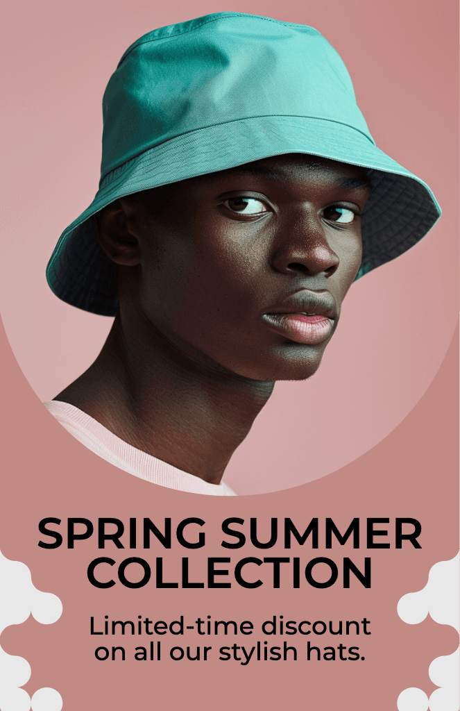Stylish Spring Summer Collection Poster in Pink