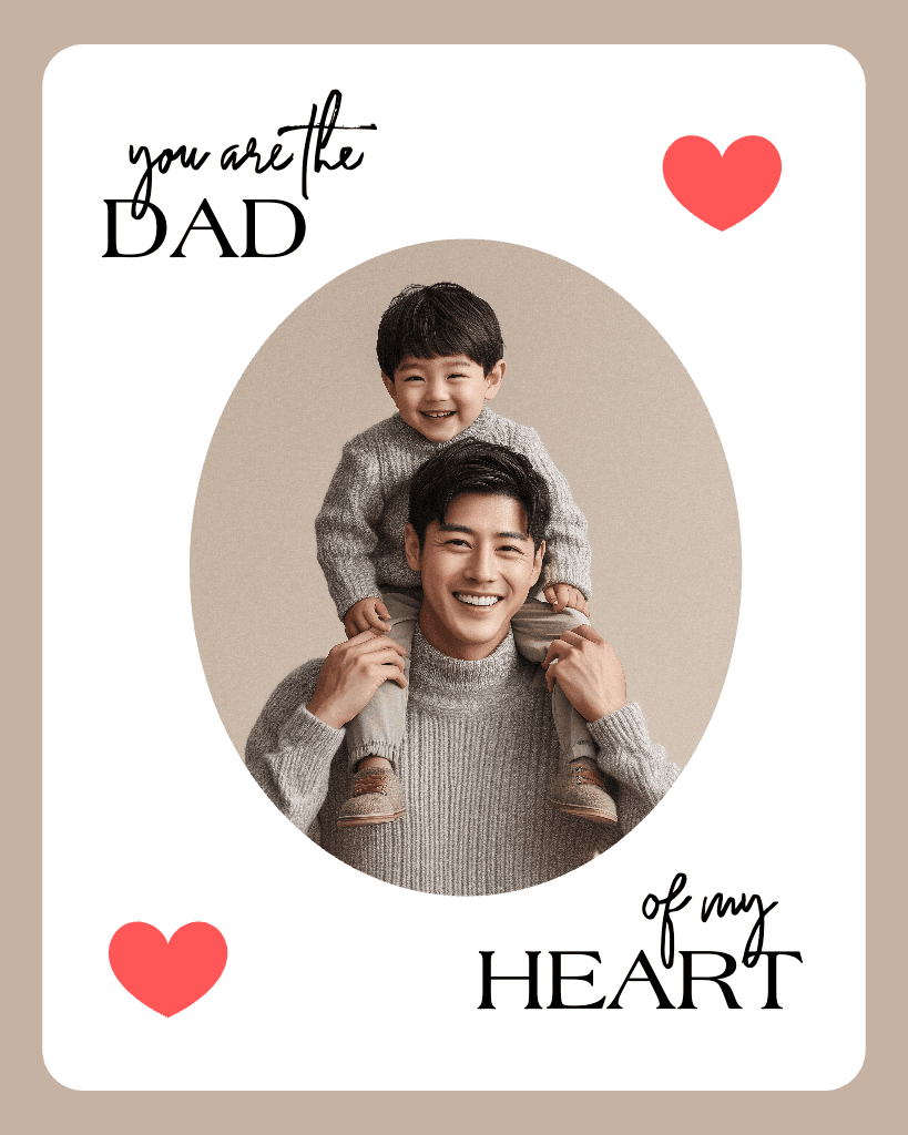 Celebrate Fatherhood Instagram Post with Love
