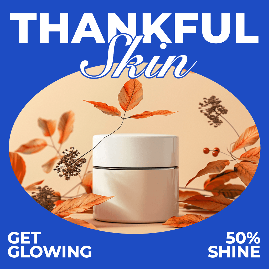 Autumn Skincare Sale Instagram Square Post Peach Tones