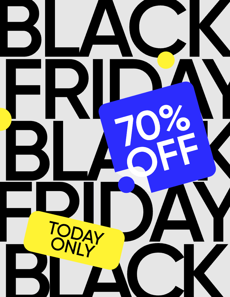 Vibrant Black Friday Flyer with Discounts