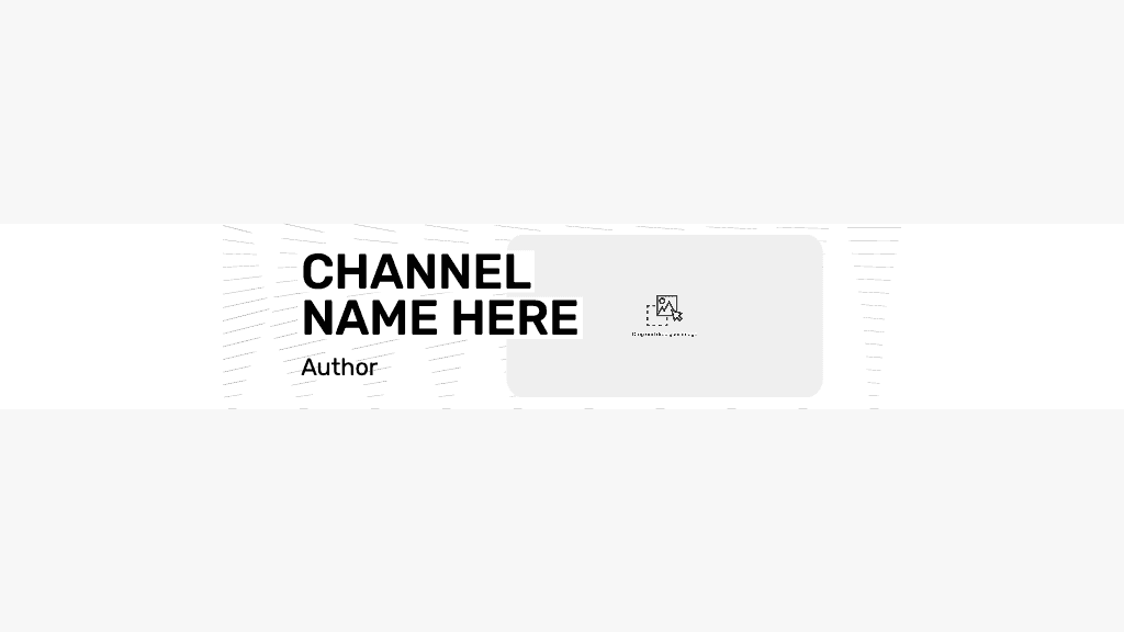 Minimalist White YouTube Cover Template Design
