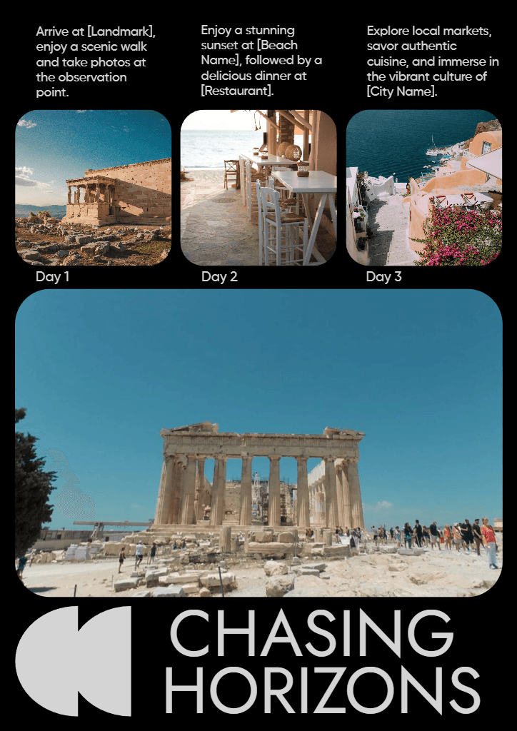 A4 Travel Poster with Blue Horizons