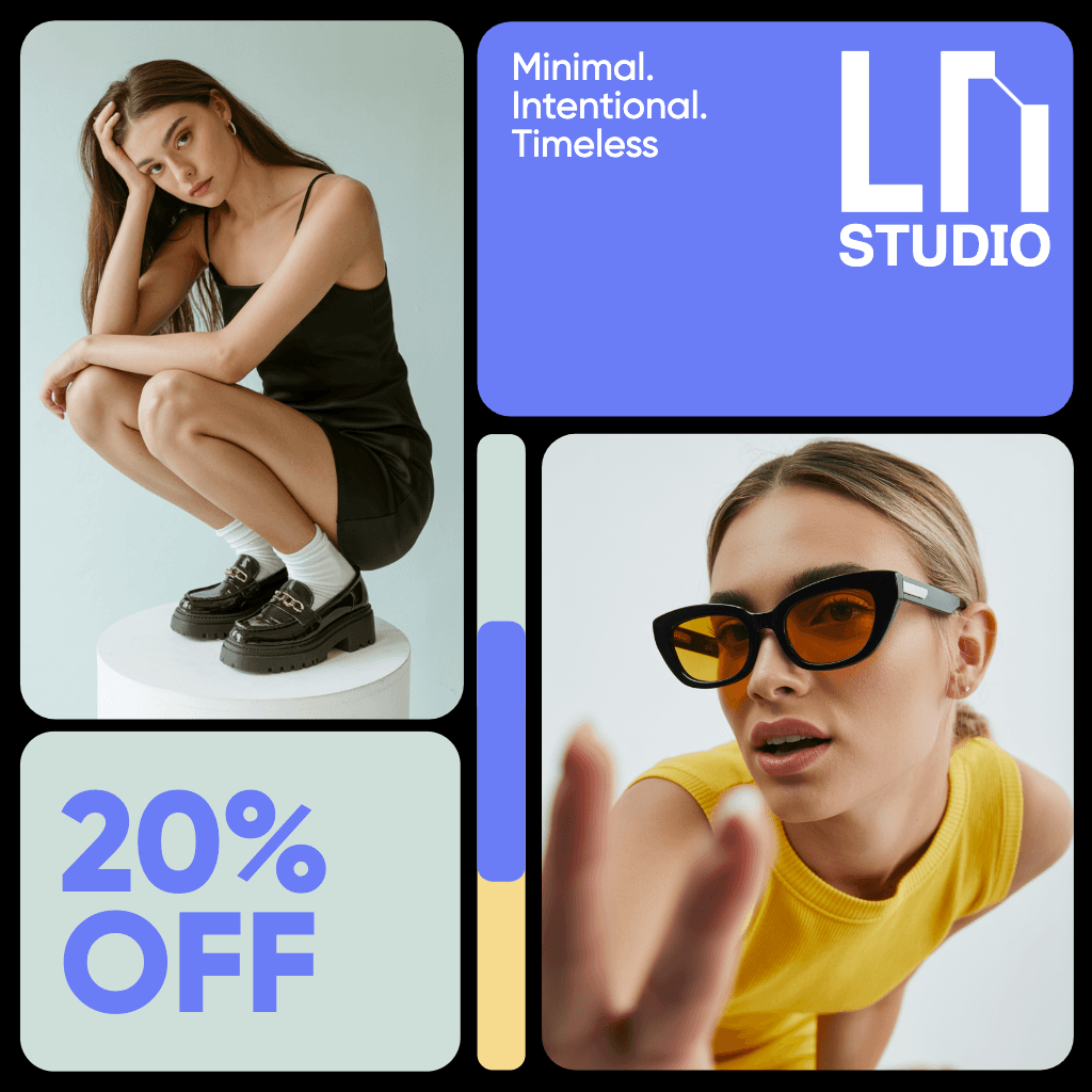 Chic Pastel Instagram-Square Post with Discount