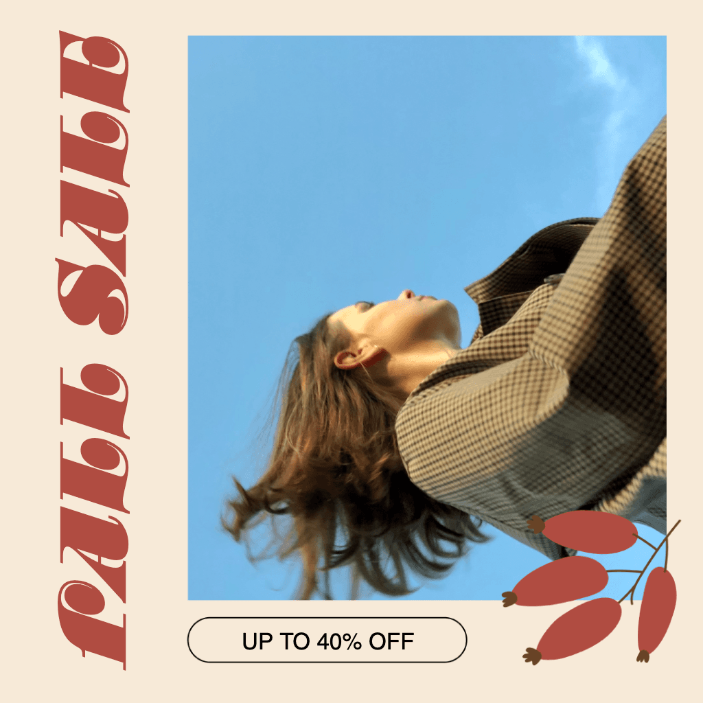Chic Sky Blue Sale Ad Poster Design