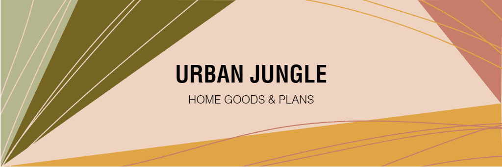 Chic Urban Jungle Poster Design in Peach